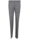 Versace Formal Pant Micro Pattern Wool Fabric Clothing