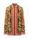 Versace Chemise Barocco Silk In Multi