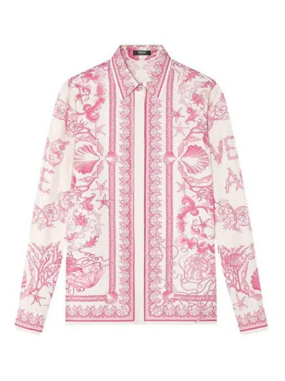 VERSACE FORMAL SHIRT  ON SILK TWILL