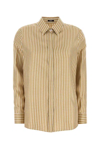 Versace Formal Shirt Pinstripe Chain On Responsible Silk T In Multi