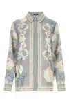 VERSACE FORMAL SHIRT SILK TWILL FABRIC HOLIDAY PRINT-42 ND VERSACE FEMALE