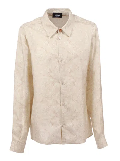 Versace Formal Shirt In Neutral