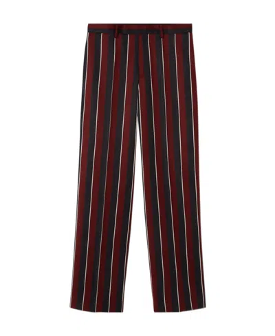 Versace Formal Striped Trousers In Black