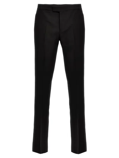 Versace Formal Pant Wool Canvas Fabric In Black