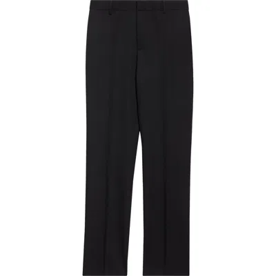 Versace Formal Wool Grain De Poudre Dress Pants In Black