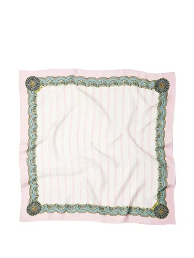 Versace Foulard 90x90 Silk Twill Bio Print The Encore In Purple