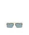 Versace 60mm Rectangular Sunglasses In Green