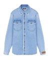Versace Stonewashed Denim Shirt In Blue