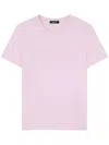 Versace Fringed Logo T-shirt For Casual Style In Pink