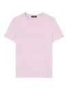 Versace Fringed Logo T-shirt For Casual Style In Rosado Claro