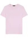 Versace Fringed Logo T-shirt For Casual Style In Pink