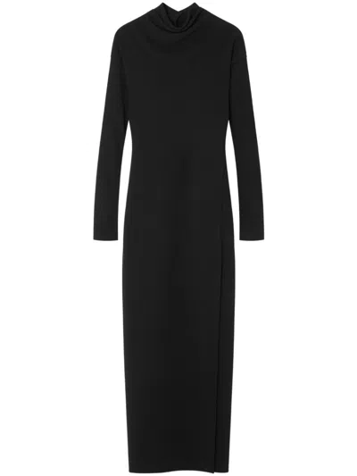 VERSACE FRONT-SLIT MIDI DRESS