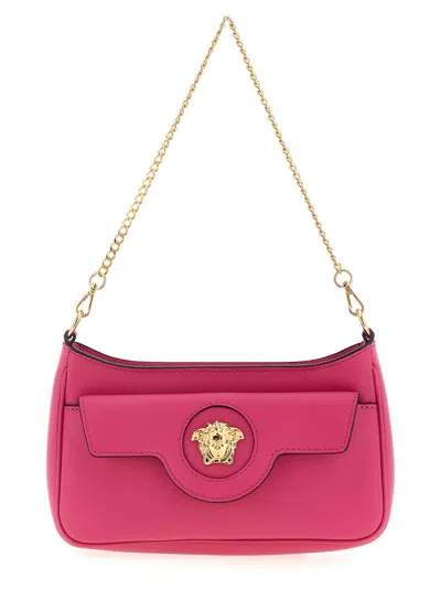 Versace Fuchsia La Medusa Mini Shoulder Bag In Pink