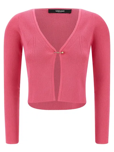 Versace Fuchsia Viscose Women's Cardigan