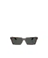 Versace 55mm Rectangular Sunglasses In Black