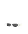 Versace 55mm Rectangular Sunglasses In Black