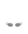 Versace Medusa Embellished Oval Plastic Sunglasses, 51mm In Havana Chiaro