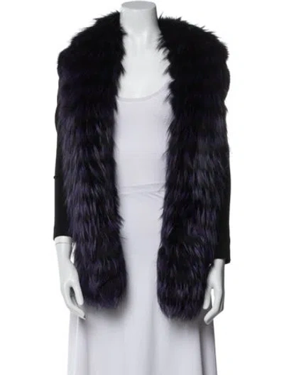 Pre-owned Versace Fur Jacket In Black