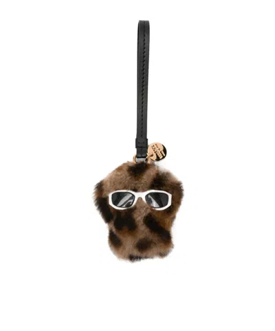 VERSACE VERSACE FURRY BAG KEYCHAIN