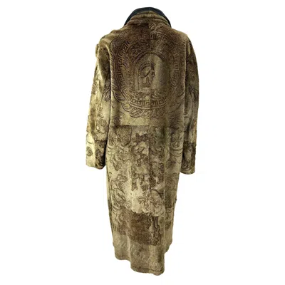 Pre-owned Versace F/w 2001 Gianni  By Donatella Mens Runway Brown Shaved Pony Hair Coat