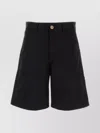Versace Bermuda In Gabardine Nero Uomo