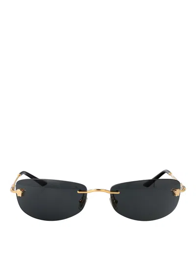 Versace Gold Metal Sunglasses