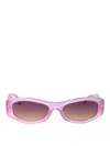 Versace Violet Gradient Yellow Geometric Ladies Sunglasses Ve4487 551370 54 In Pink
