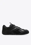 Versace Galaxia Leather Low-top Sneakers In Black