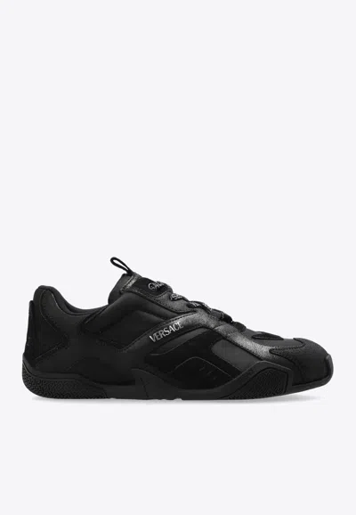VERSACE GALAXIA LEATHER LOW-TOP SNEAKERS