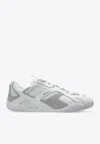 Versace Galaxia Leather Low-top Sneakers In White