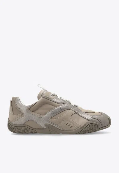 Versace Galaxia Low-top Sneakers In Beige