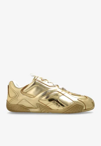 Versace Galaxia Metallic Low-top Sneakers In Gold