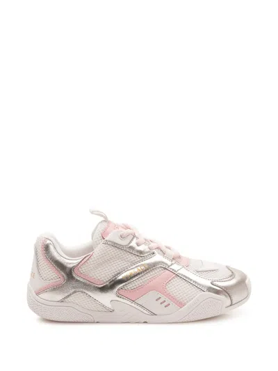 Versace Galaxia Metallic Sneakers In White