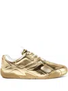 Versace Metallic Galaxia Sneakers In Gold