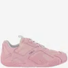 Versace 'galactic Mesh Padded Collar Sneakers' In Pink