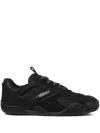 Versace Galaxia Leather Low-top Sneakers In Schwarz