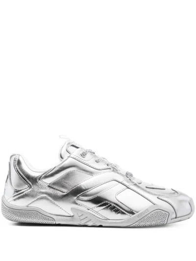 VERSACE GALAXIA SNEAKERS - MEN'S - CALF LEATHER/PATENT CALF LEATHER/FABRICRUBBER