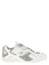 Versace Galaxia Suede-trimmed Leather Sneakers In White