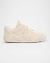 Versace Galaxia Suede Sneakers In Neutral