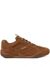 Versace Galaxia Suede Sneakers In Brown
