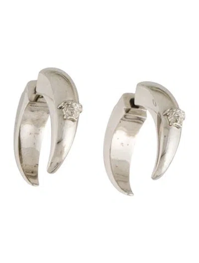 Pre-owned Versace Galaxy Moon Earrings In Multi