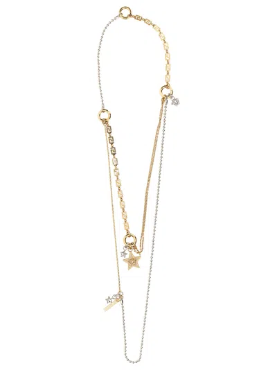 Versace Women's  Galaxy Goldtone & Crystal Necklace In  Gold