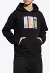 Versace Gallery Print Hooded Sweatshirt In Black