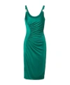 Versace Cocktail Dress Responsible Vicose Liquid Jersey In Green