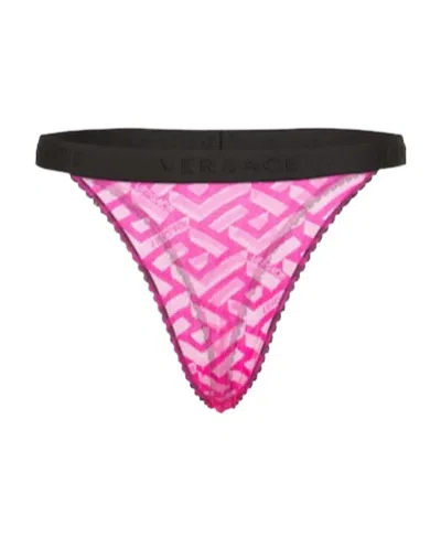 Versace Gauze Briefs Pants In Pink