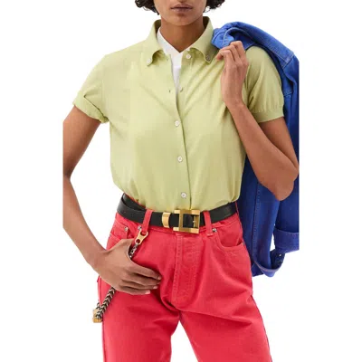 Versace Gender Inclusive Short Sleeve Virgin Wool Button-down Cardigan In Green