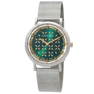 Pre-owned Versace Generation Quartz Green Dial Ladies Watch Ve3m01123