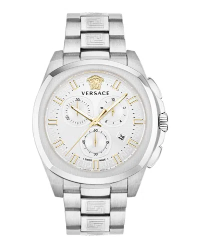 Versace Geo Chrono Bracelet Watch In Multi
