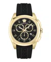 Versace Geo Chrono Silicone Watch In Multi