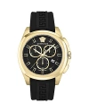 Versace Geo Chrono Silicone Watch In Black